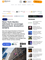 New York Banks Advised to Leverage Blockchain Analytics: NYDFS – Regulation Bitcoin News