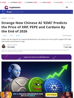 KIMI AI Predicts the 2026 Price of XRP, PEPE and Cardano