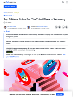 Top 5 Meme Coins to Watch This Week