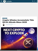 Crypto Whales Accumulate This $0.04 Altcoin Since 2025 - TechBullion