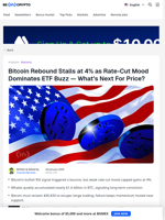 Bitcoin Price Rebound Stalls At 4% As Rate-Cut Hopes Fade