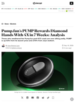 Pump.fun’s PUMP Rewards Diamond Hands With 4X in 7 Weeks: Analysis - Decrypt