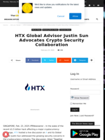 HTX Global Advisor Justin Sun Advocates Crypto Security Collaboration - The Bitcoin News