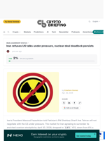 Iran refuses US talks under pressure, nuclear deal deadlock persists