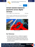 UAE telecom group e& to trial dirham-backed stablecoin payments across digital services