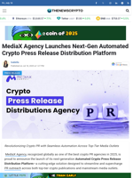 MediaX Agency Launches Next-Gen Automated Crypto Press Release Distribution Platform