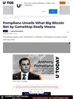Pompliano Unveils What Big Bitcoin Bet by GameStop Really Means