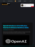 OpenAI Introduces AI Certification Courses to Enhance Workforce Skills - Blockchain.News