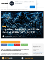 LayerZero Reveals Attack Path Behind $292M rsETH Exploit | Live Bitcoin News