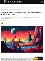 SHIB Holders, Grind & Gain: TokenPlay Mini P2E Goes Live - DailyCoin