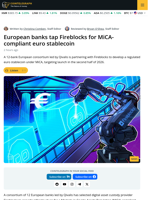 European Banks Back MiCA Euro Stablecoin to Rival Dollar Tokens