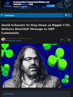 David Schwartz To Step Down as Ripple CTO, Delivers Heartfelt Message to XRP Community