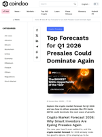 Top Forecasts for Q1 2026 Presales Could Dominate Again