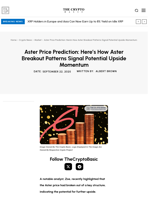 Aster Price Prediction: Here’s How Aster Breakout Patterns Signal Potential Upside Momentum