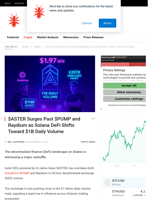 $ASTER Surges Past $PUMP and Raydium as Solana DeFi Shifts Toward $1B Daily Volume - NullTX