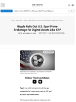 Ripple Rolls Out U.S. Spot Prime Brokerage for Digital Assets Like XRP