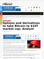 Options and derivatives to take Bitcoin to $10T market cap: Analyst - The Crypto News Wire