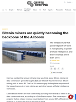 Bitcoin miners are quietly becoming the backbone of the AI boom