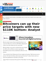 Bitcoiners can up their price targets with new $110K bottom: Analyst - The Crypto News Wire