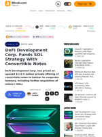 DeFi Development Corp. Funds SOL Strategy With Convertible Notes – Crypto News Bitcoin News