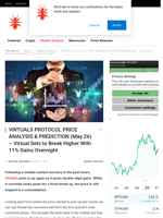 VIRTUALS PROTOCOL PRICE ANALYSIS & PREDICTION (May 26) – Virtual Sets to Break Higher With 11% Gains Overnight - NullTX