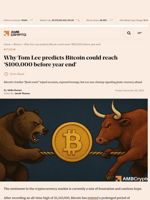 Why Tom Lee predicts Bitcoin could reach ‘$100,000 before year end’ - AMBCrypto