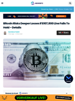 Bitcoin Risks Deeper Losses If $107,800 Line Fails To Hold - Details