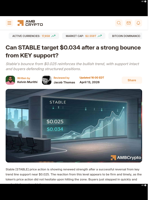 Can STABLE target $0.034 after a strong bounce from KEY support? - AMBCrypto