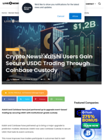 Crypto News: Kalshi Users Gain Secure USDC Trading Through Coinbase Custody | Live Bitcoin News