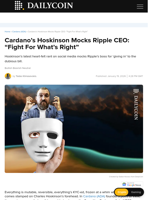 Cardano’s Hoskinson Mocks Ripple CEO: “Fight For What’s Right” - DailyCoin