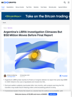 $58 Million Crypto Shift Hits Argentina on Report Day
