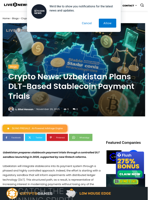 Crypto News: Uzbekistan Plans DLT-Based Stablecoin Payment Trials | Live Bitcoin News