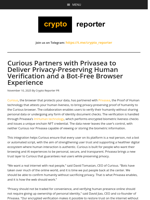 Curious Partners with Privasea to Deliver Privacy-Preserving Human Verification and a Bot-Free Browser Experience