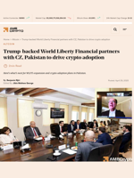 Trump-backed World Liberty Financial partners with CZ, Pakistan to drive crypto adoption  - AMBCrypto