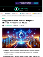 Polygon Network Powers Karpous' Mission for Inclusive RWAs