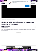 41.5% of XRP Supply Now Underwater Despite Price Gains - U.Today