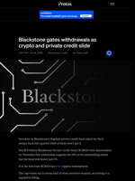Blackstone gates withdrawals as crypto and private credit slide