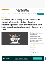 Stanford Steve: Greg Gard deserves to stay at Wisconsin, Hubert Davis's mismanagement calls for dismissal, and betting on Houston is a must | Pardon My Take