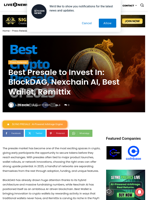Best Presale to Invest In: BlockDAG, Nexchain AI, Best Wallet, Remittix | Live Bitcoin News