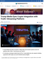 Trump Media Eyes Crypto Integration with Truth+