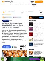 Is This a Comeback or a Head Fake? Bitcoin Tests Traders’ Convictions – Bitcoin News