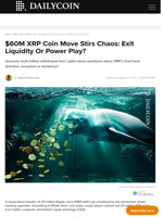 $60M XRP Coin Move Stirs Chaos: Exit Liquidity Or Power Play? - DailyCoin