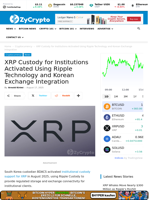 XRP Custody for Institutions Activated Using Ripple Technology and Korean Exchange Integration ⋆ ZyCrypto