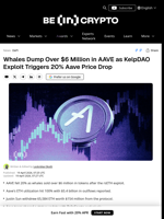 AAVE Drops 20% as Whales Dump Millions Post-KelpDAO Exploit