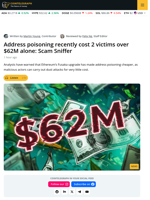 Two Victims Lose $62 Million To Address Poisoning Since December