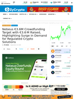 Nebeus €3.6M Crowdfunding Target with €3.6 M Raised, Highlighting Surge in Demand for Regulated Crypto Solutions