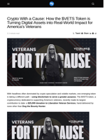 Crypto With a Cause: How the $VETS Token is Turning Digital Assets into Real-World Impact for America’s Veterans - Visionary Financial