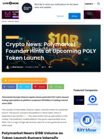 Crypto News: Polymarket Founder Hints at Upcoming POLY Token Launch | Live Bitcoin News