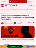 China is Moving on Chinese Stablecoin: Is Conflux Crypto Pump Evidence of Smart Money Accumulation? - 99Bitcoins