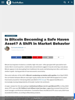 Is Bitcoin Becoming a Safe Haven Asset? A Shift in Market - TechBullion